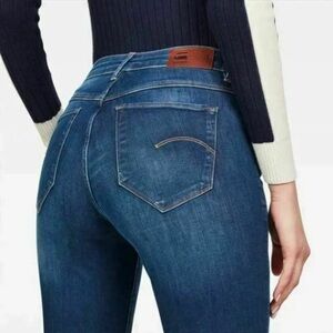 G-Star shape Women's Dark Blue  High Super skinny denim pant sz XS
